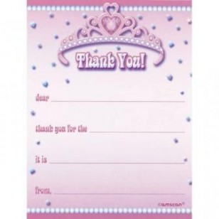 Princess Tiara Thank You Notes